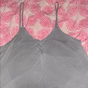 AE soft and text light green tank top